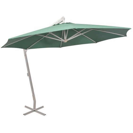 Parasol 350 cm Poteau en Aluminium Vert