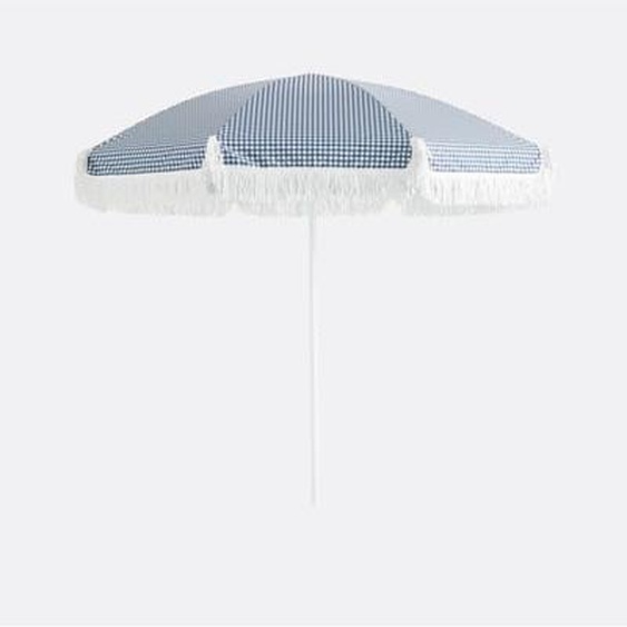Parasol à franges, motif vichy, Aline