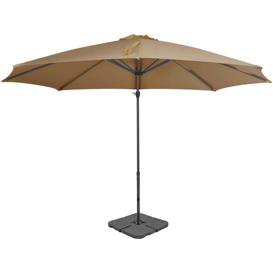 Parasol avec base portable Taupe