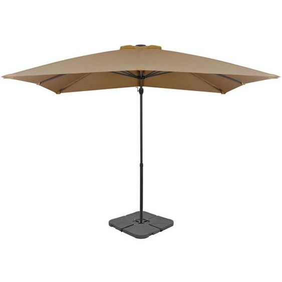 Parasol avec base portable Taupe