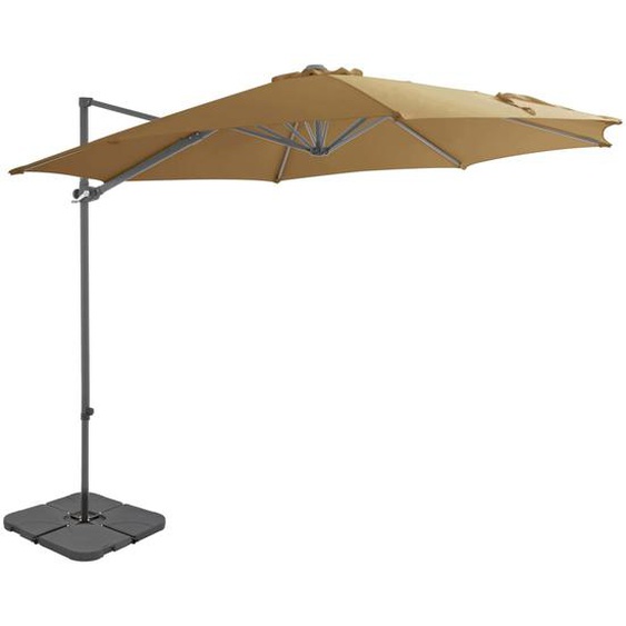 Parasol avec base portable Taupe