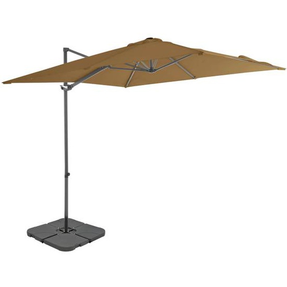 Parasol avec base portable Taupe
