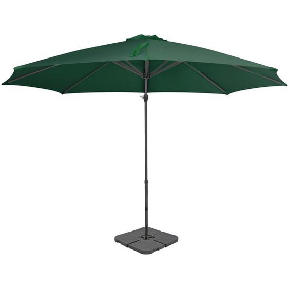 Parasol avec base portable Vert