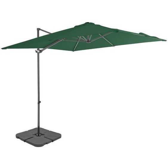 Parasol avec base portable Vert