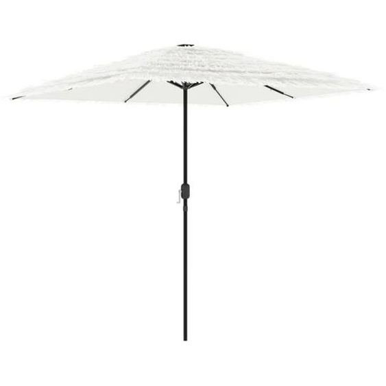 Parasol de jardin avec mât en acier blanc 248x248x248 cm