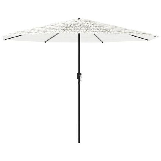 Parasol de jardin avec mât en acier blanc 324x324x247 cm