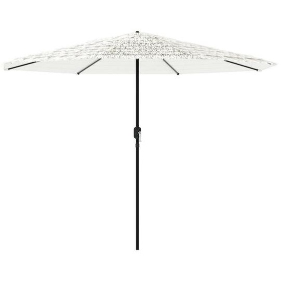 Parasol de jardin avec mât en acier blanc 388x388x248 cm
