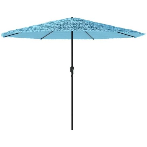 Parasol de jardin avec mât en acier bleu 388x388x248 cm
