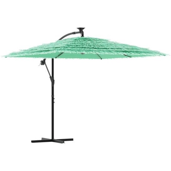 Parasol de jardin avec mât en acier vert 246x246x230 cm