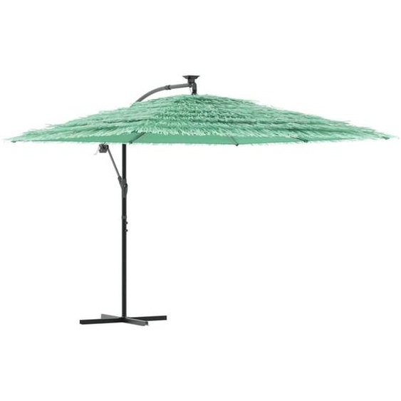 Parasol de jardin avec mât en acier vert 290x290x238 cm