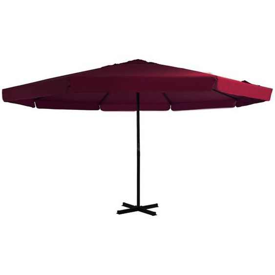 Parasol avec mât en aluminium 500 cm Bordeaux