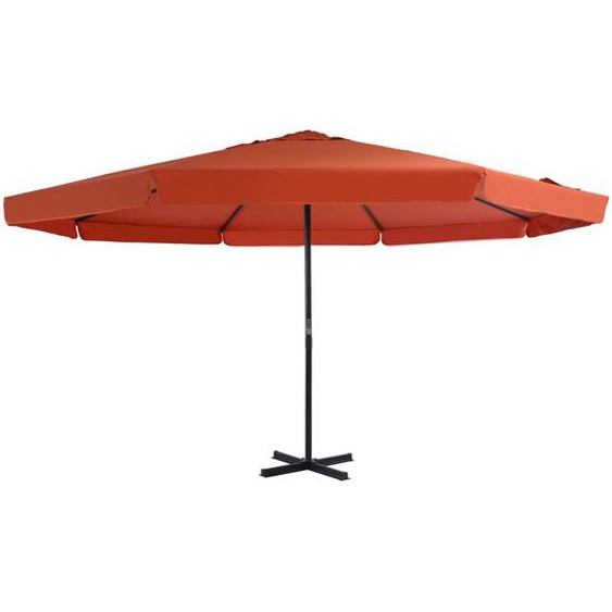 Parasol avec mât en aluminium 500 cm Terre cuite