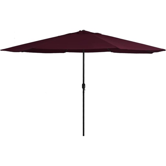 Parasol avec mât métallique 390 cm rouge bordeaux