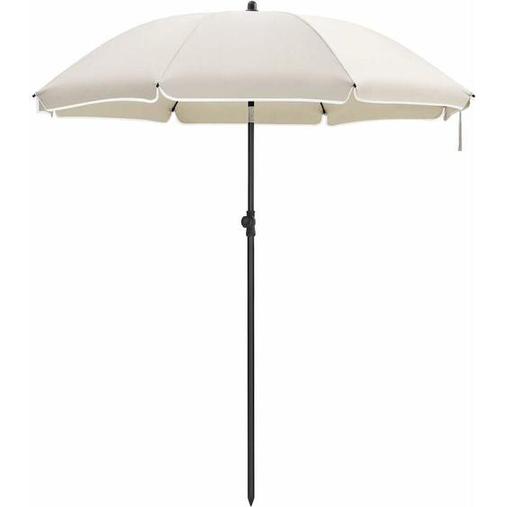 Parasol de 160 cm, Protection Solaire upf 50+, Inclinable sur 30° dans les 2 sens, Hauteur Réglable, avec Sac de Transport, pour Balcon, Jardin,