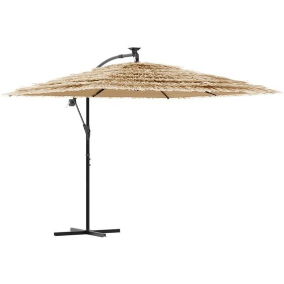 Parasol de jardin avec mât en acier marron 269x269x235 cm vidaXL