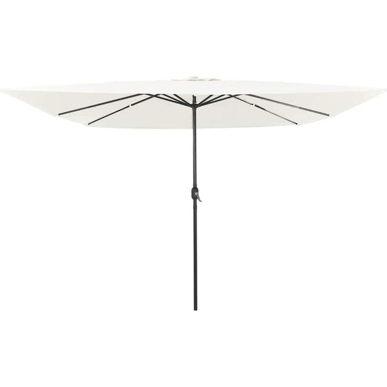 Parasol de jardin sable 295 x 295 x 245 cm polyester et acier
