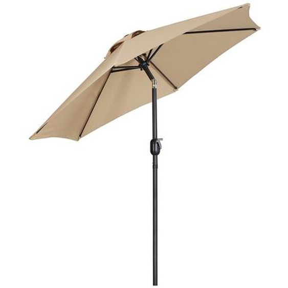 Parasol de Jardin Extérieur Parasol Inclinable Φ230cm avec Cadre en Métal Protection Solaire pour Jardin, Terrasse, Patio, Piscine, Plage,