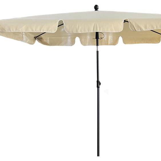 Parasol de jardin, modèle FLOKS, 300x300 cm, avec mécanisme à manivelle, imperméable, protection UV, idéal pour terrasse, couleur beige