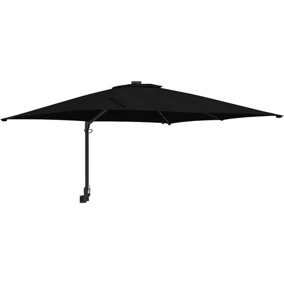 Parasol de jardin Noir 248,5 x 247,5 x 160 cm Tissu