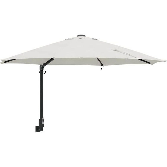 Parasol de jardin sable 248 x 248 x 148 cm polyester et acier