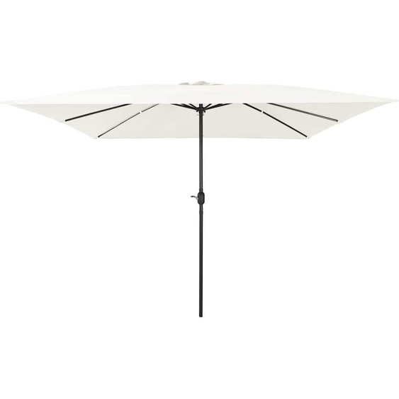 Parasol de jardin sable 295 x 295 x 245 cm polyester et acier