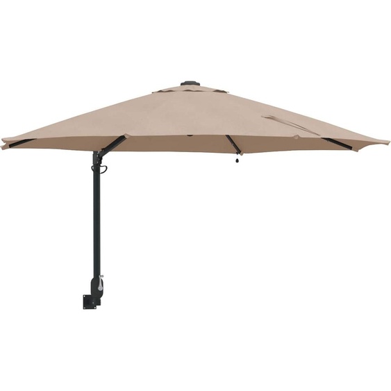 Parasol de jardin Taupe 248 x 248 x 148 cm