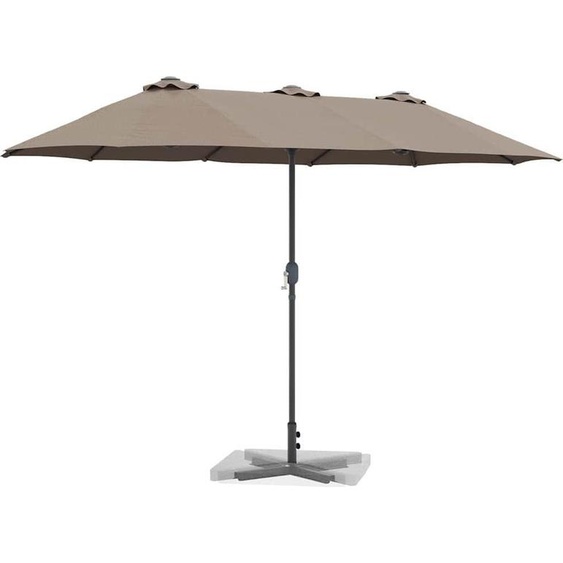 Parasol de jardin Taupe 370 x 197 x 239 cm