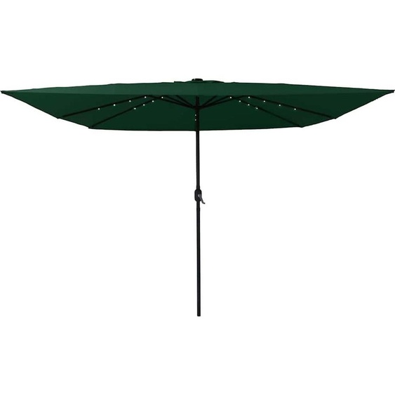 Parasol de jardin vert 295 x 295 x 245 cm Polyester et acier