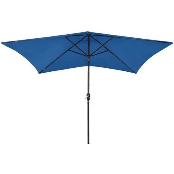 Parasol design avec LED et mât en acier bleu azur 2x3 m - Parasols 2025 Nouveau2813873 1parcel