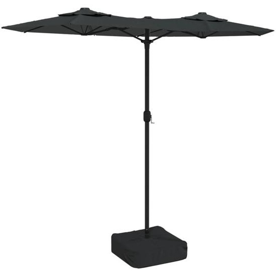 Parasol double anthracite 316x145 cm