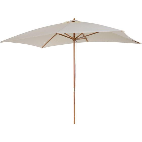 Outsunny - Parasol droit rectangulaire bois polyester haute densité 2,95L x 2l x 2,55H m crème
