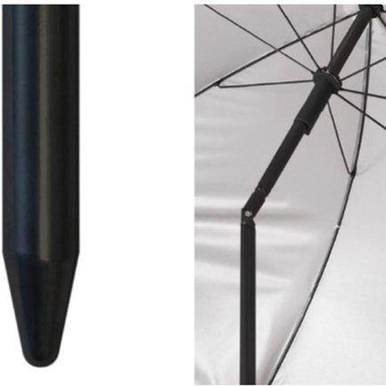 Parasol en aluminium à pied central, Ø 220 cm, indice UPF 50+, jaune