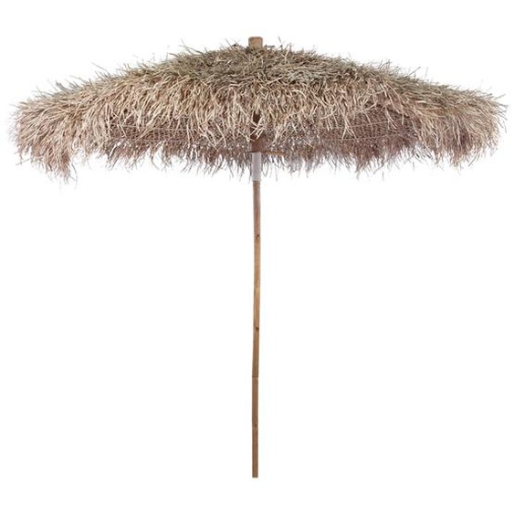Parasol en bambou avec toit en feuille de bananier 210 cm