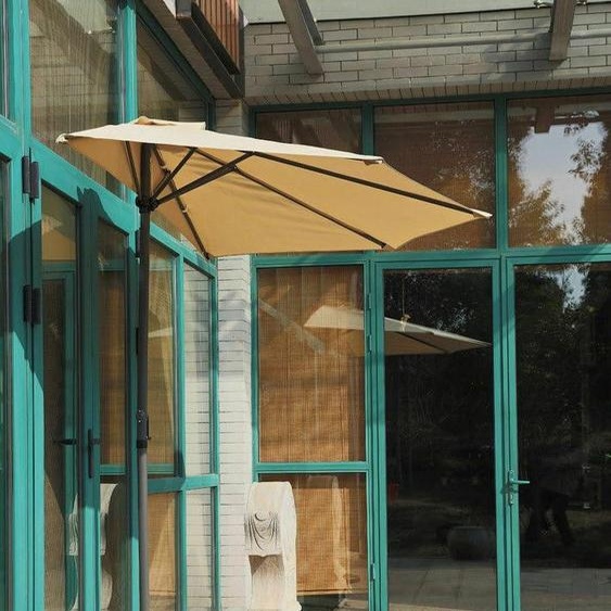 Parasol en forme de croissant, à fixer au mur, en aluminium, dimensions 270 x 135 x 250 cm, pour une utilisation en extérieur