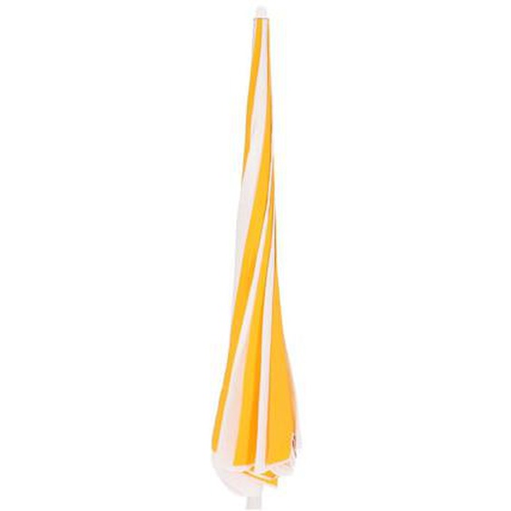Parasol Pagoda rayé Ø 250 cm - blanc/jaune