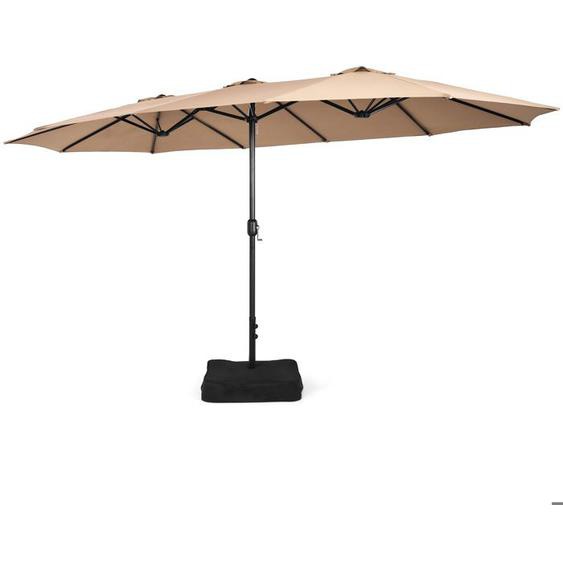 GOPLUS Table de Jardin Rectangulaire en Bois de Sapin et de Pinavec Plateau à Lattes-90x545x50cmMarron