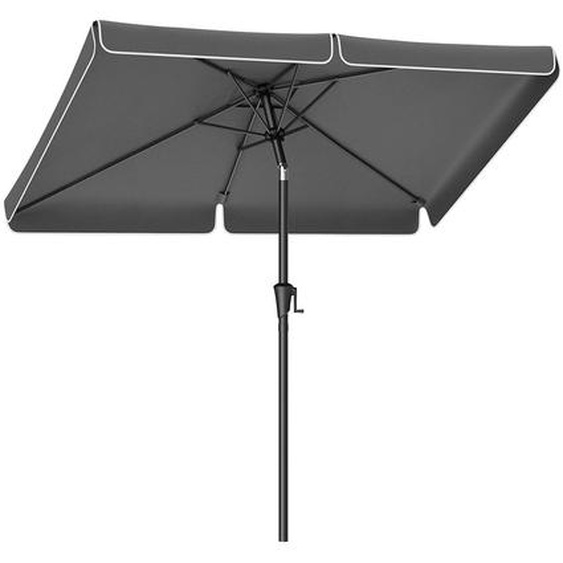 Parasol rectangulaire Rootz pour balcon - Parasol - Protection solaire - Protection UV - 300 cm x 200 cm x 240 cm - Gris