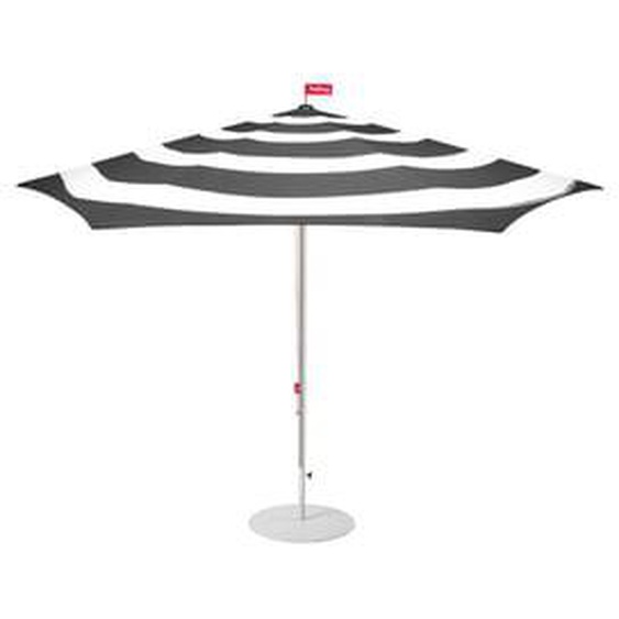Parasol Stripesol avec base - anthracite - gris clair