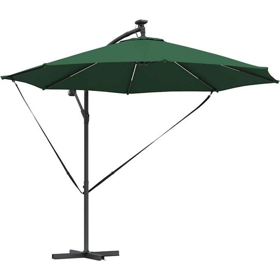 Parasol Vert 294 x 294 x 248 cm Polyester et Aluminium