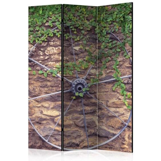 Paravent 3 Volets - Paris Prix - Wheel Of Time - Multicolore - Bois - Toile intissée