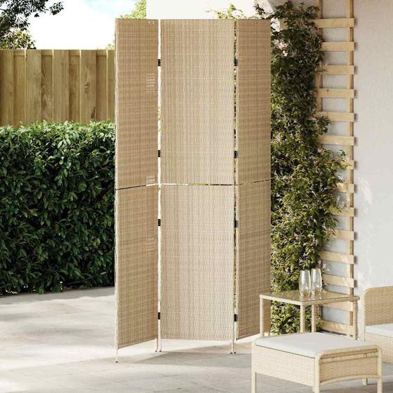 Paravent Beige 147 x 180 cm polyrotin