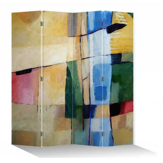 Paravent en Toile L160xH180cm 4 Panneaux lArt Abstrait