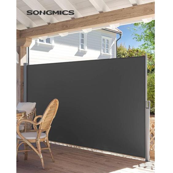 Paravent extérieur Alu Store latéral 300 x 200cm Auvent rétractable Paravent retractable - Anthracite GSA200G