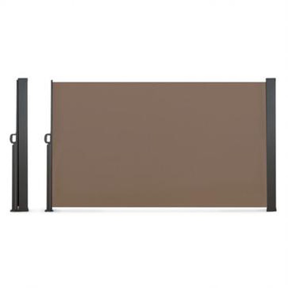 Idmarket - Paravent extérieur rétractable 180 x 400 cm taupe store latéral