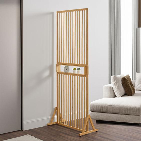 Paravent Fron bambou 197 x 76 x 40 cm naturel