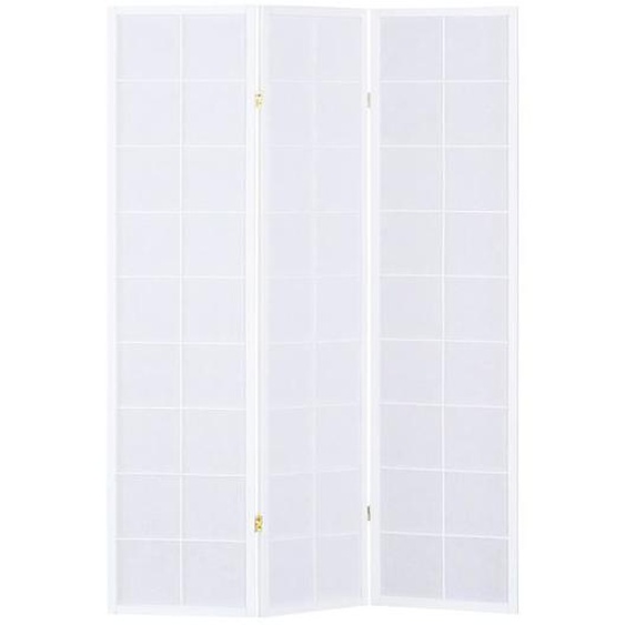 Paravent japonais shoji bois blanc et papier de riz - 3 pans - Longueur 130.5 x Hauteur 178,6 cm