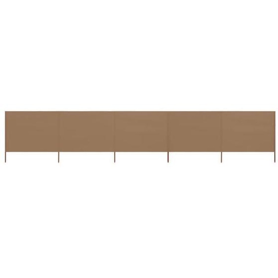 Paravent - MOTHINESSTO - LY5298 - 5 Panneaux - Tissu Non-Tissé - 600 x 120 cm - Taupe