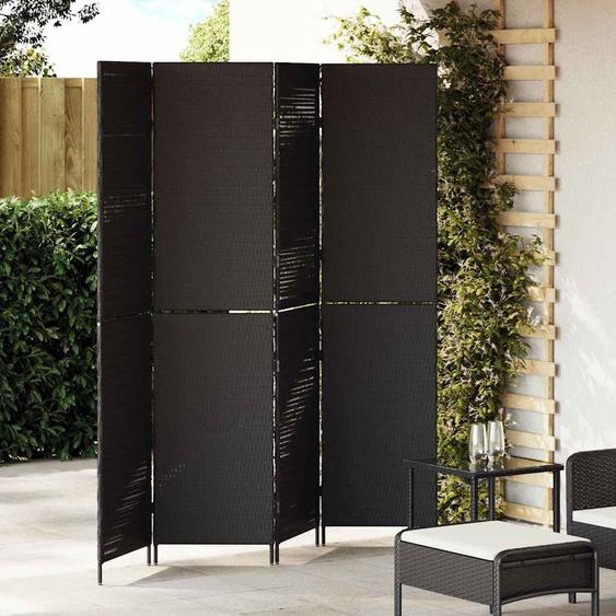 Paravent Noir 195 x 180 cm polyrotin