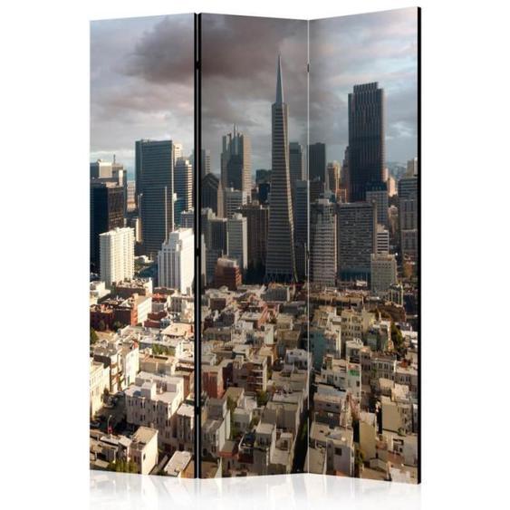 Paravent - PARIS PRIX - in The Clouds - 3 Panneaux - Bois Massif - Multicolore 135x172cm