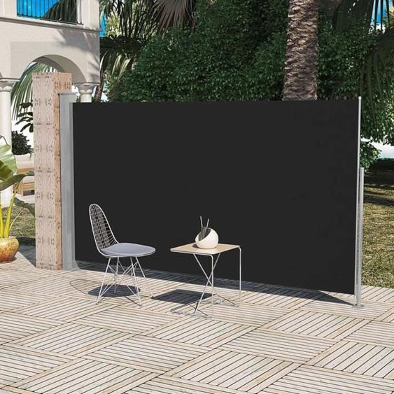 Paravent Rétractable Vertical Patio Terrasse 160 x 300 cm Noir